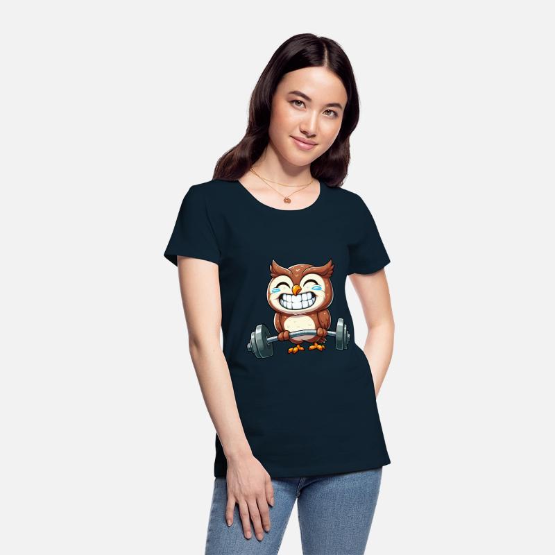 Owl weightlifter strong fit athletic fitness