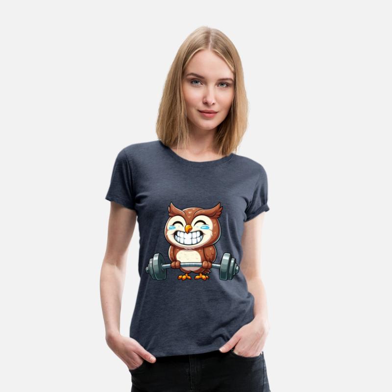 Owl weightlifter strong fit athletic fitness