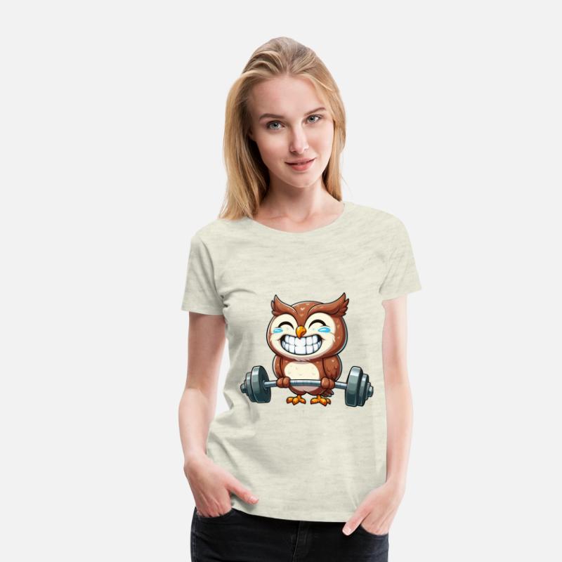 Owl weightlifter strong fit athletic fitness