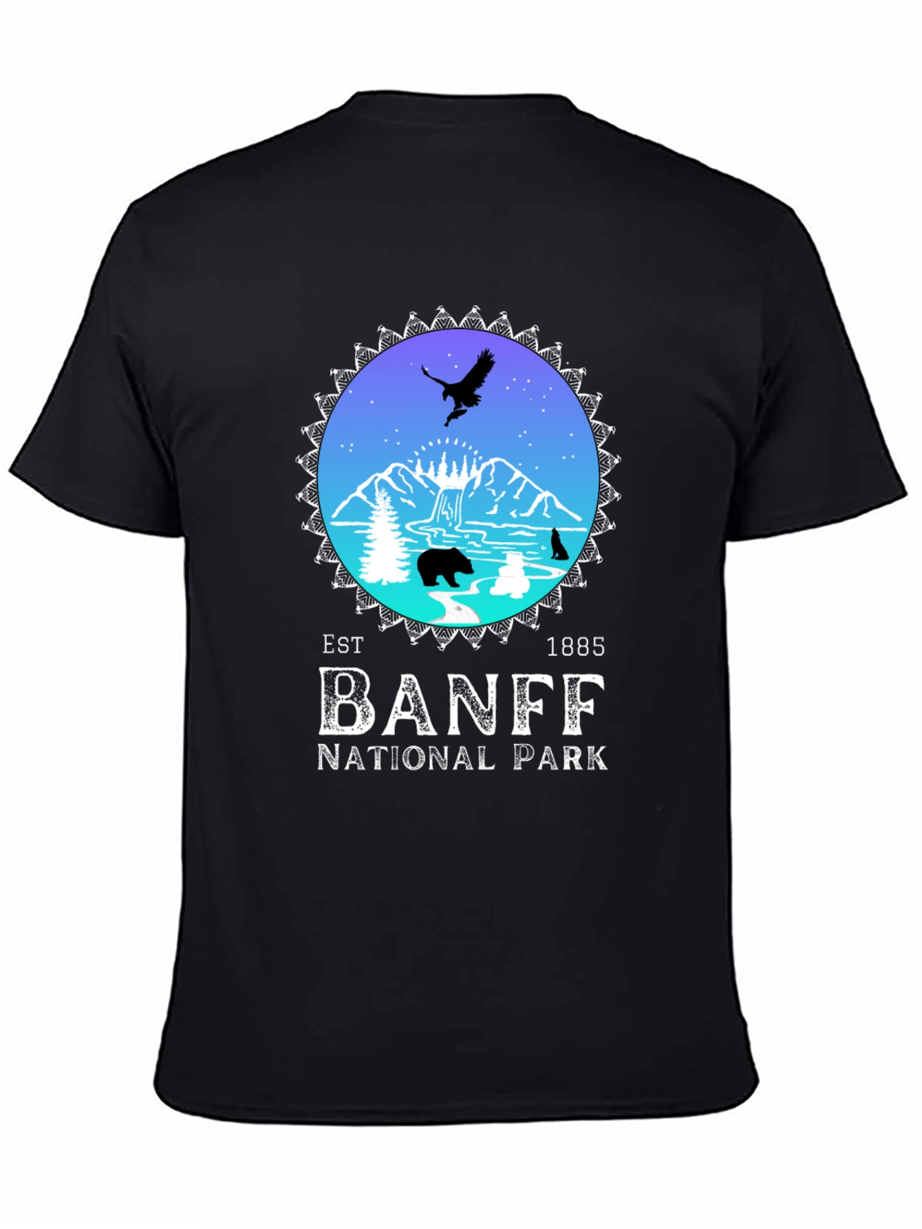 Banff National Park Black Graphic T-Shirt
