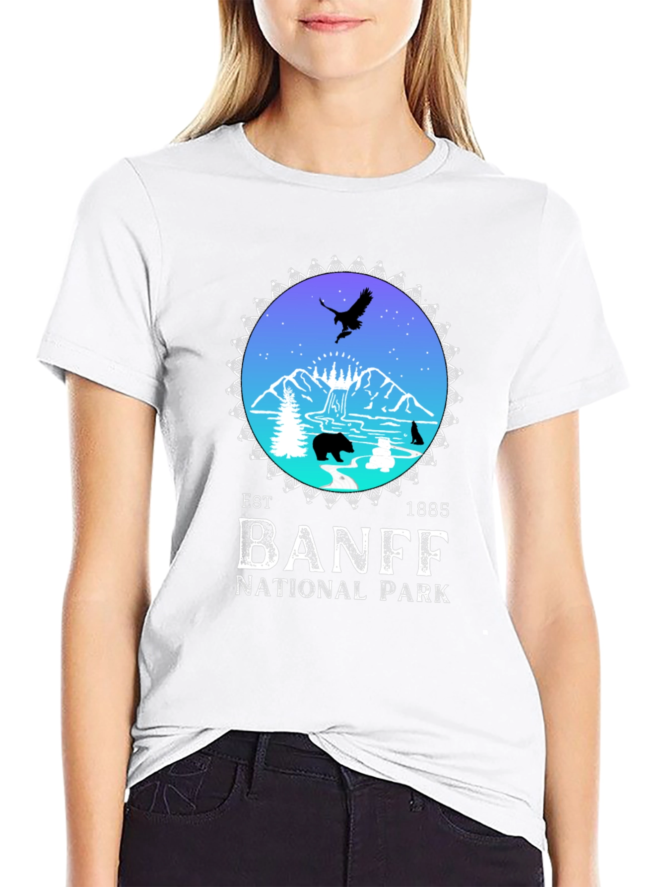 Banff National Park Black Graphic T-Shirt