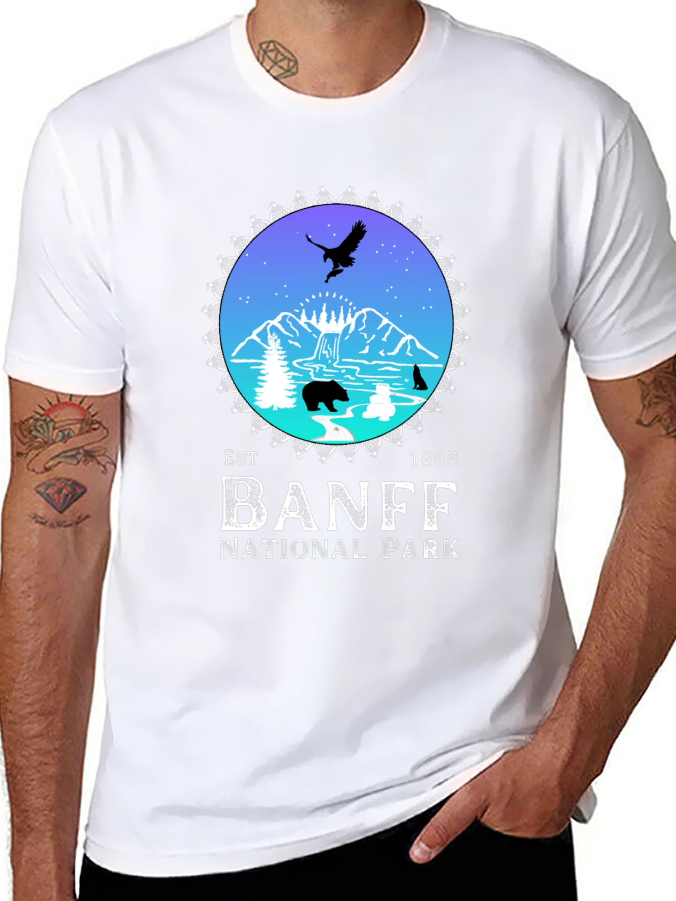 Banff National Park Black Graphic T-Shirt