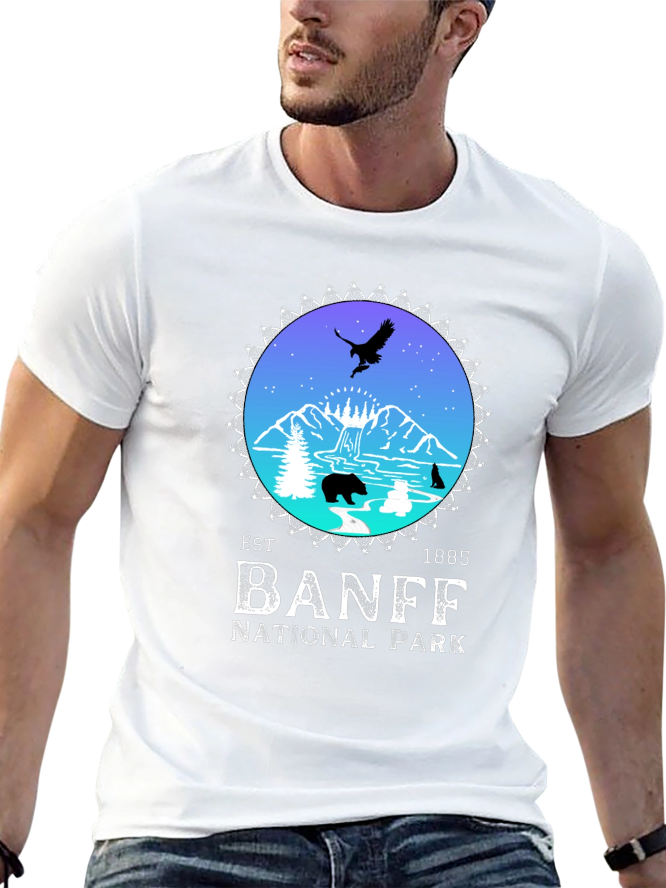 Banff National Park Black Graphic T-Shirt