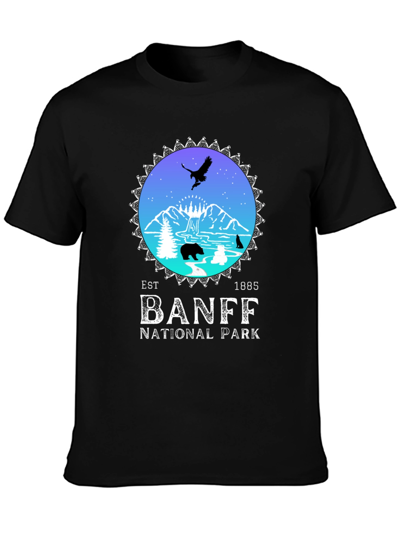 Banff National Park Black Graphic T-Shirt