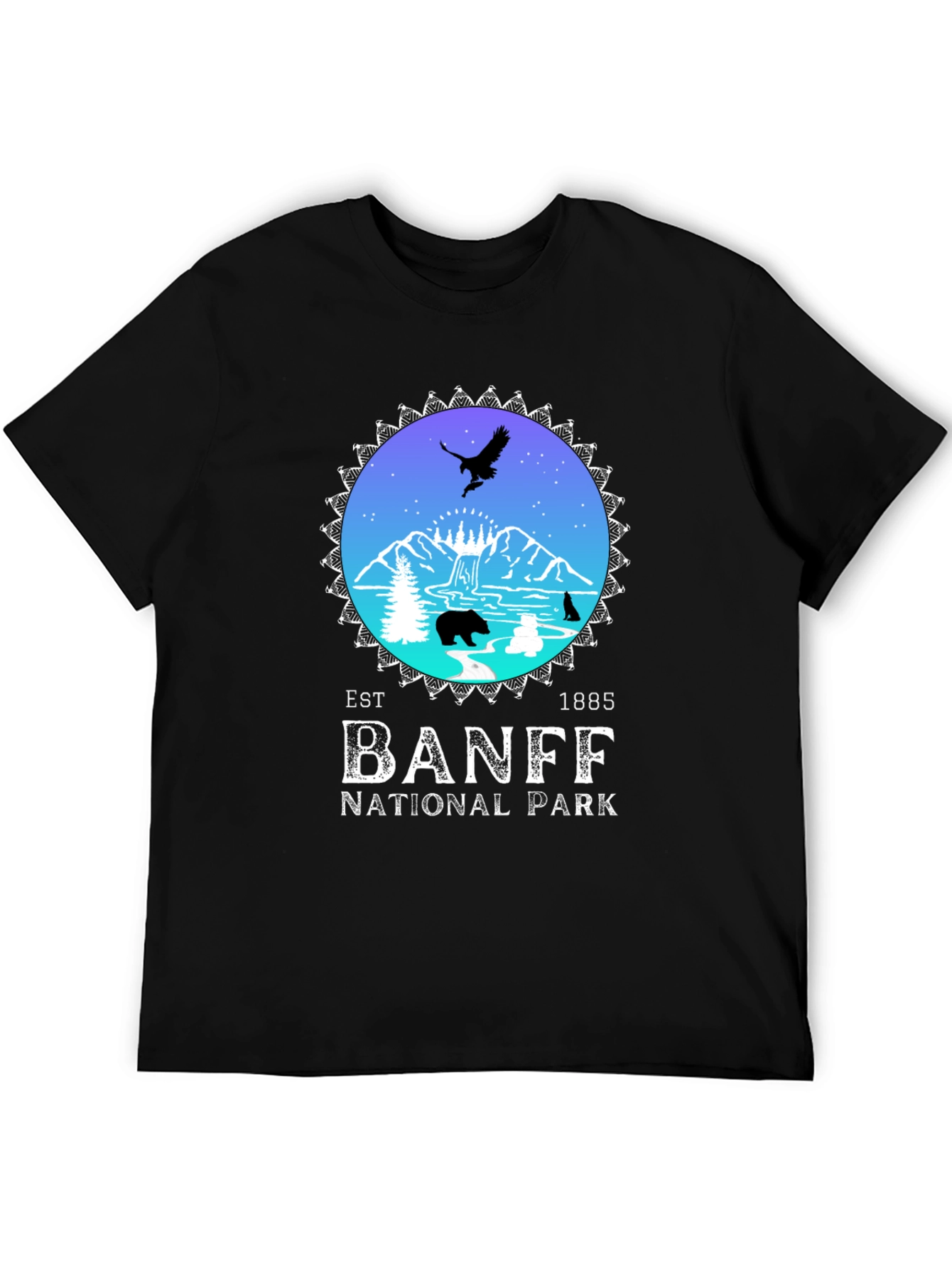 Banff National Park Black Graphic T-Shirt