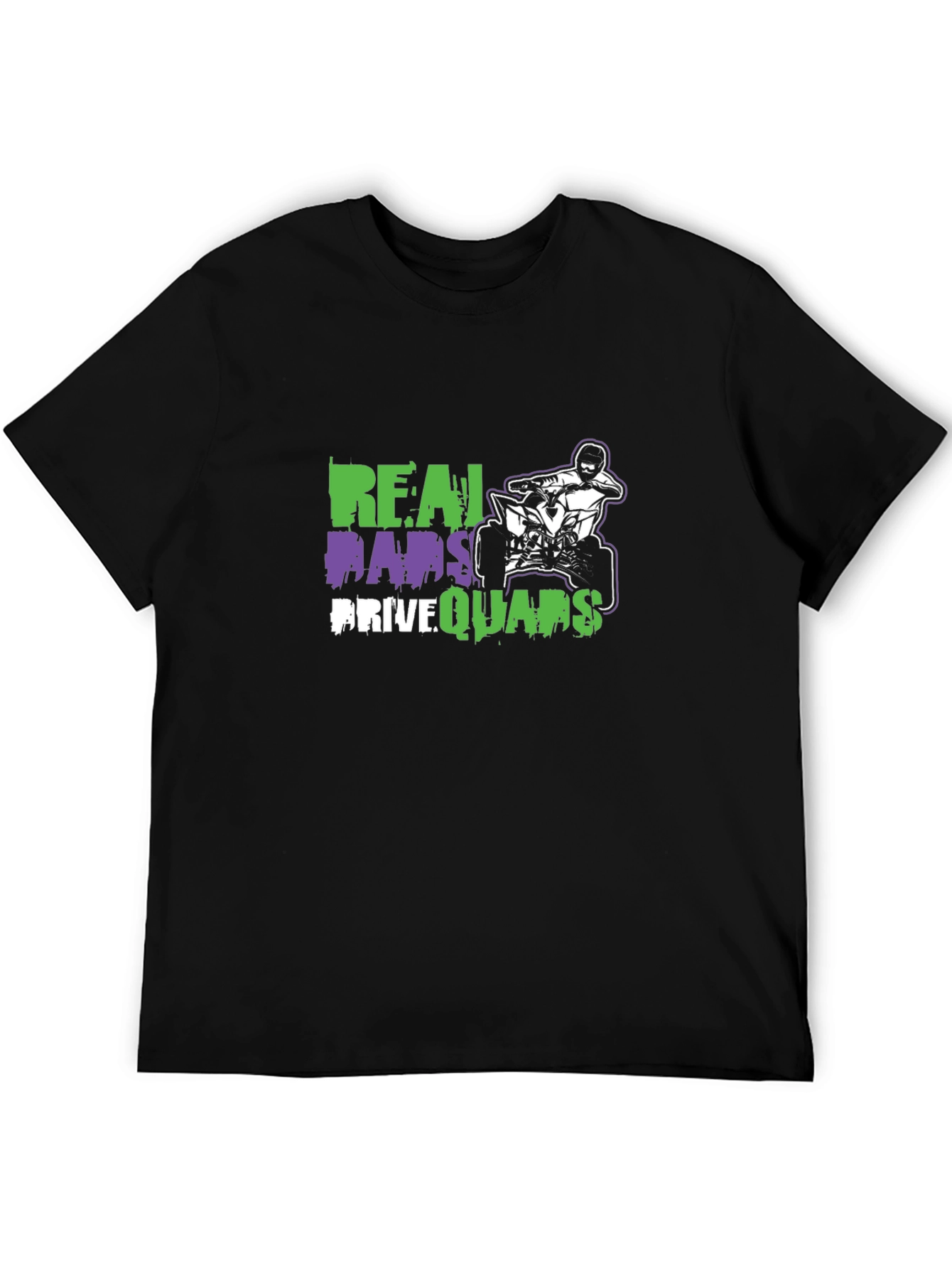 Real Dads Drive Quads Black T-Shirt