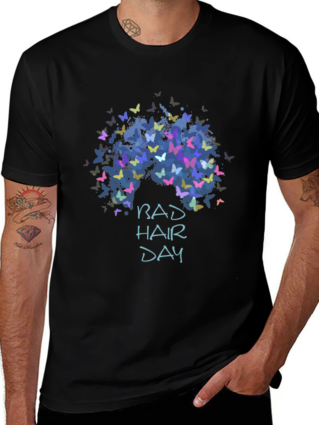 Bad Hair Day Butterfly Graphic Tee