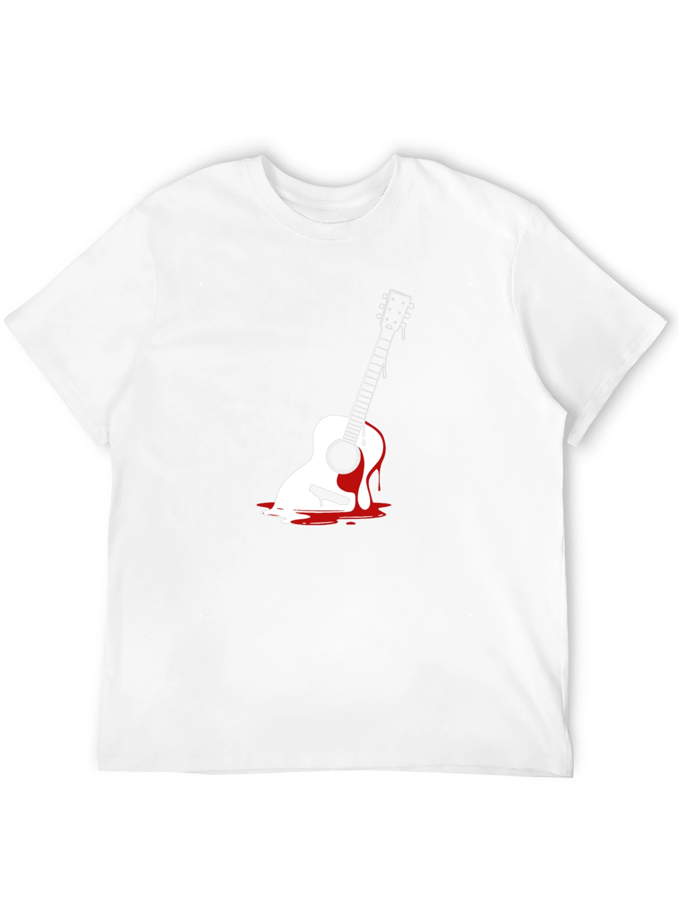 Melting Guitar Graphic Tee - Black