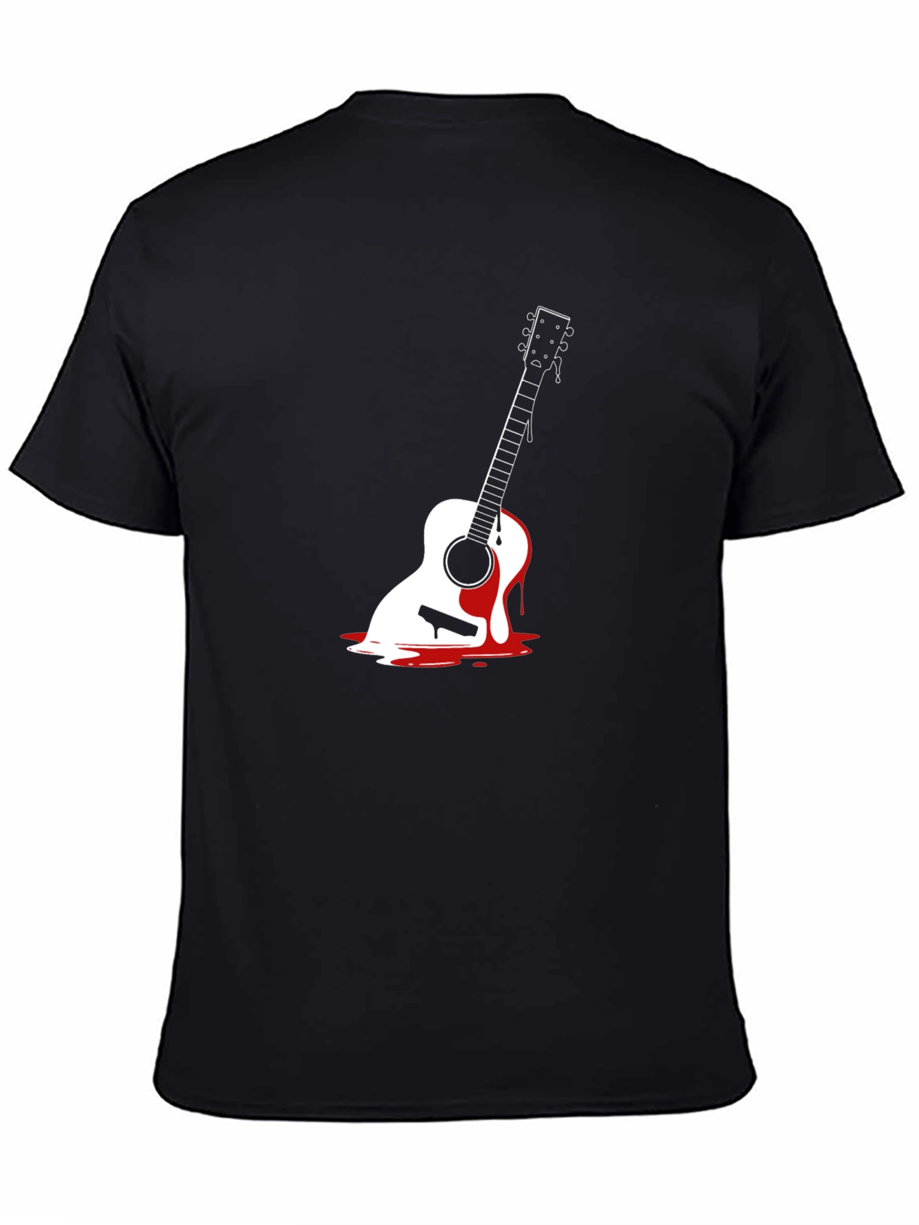 Melting Guitar Graphic Tee - Black
