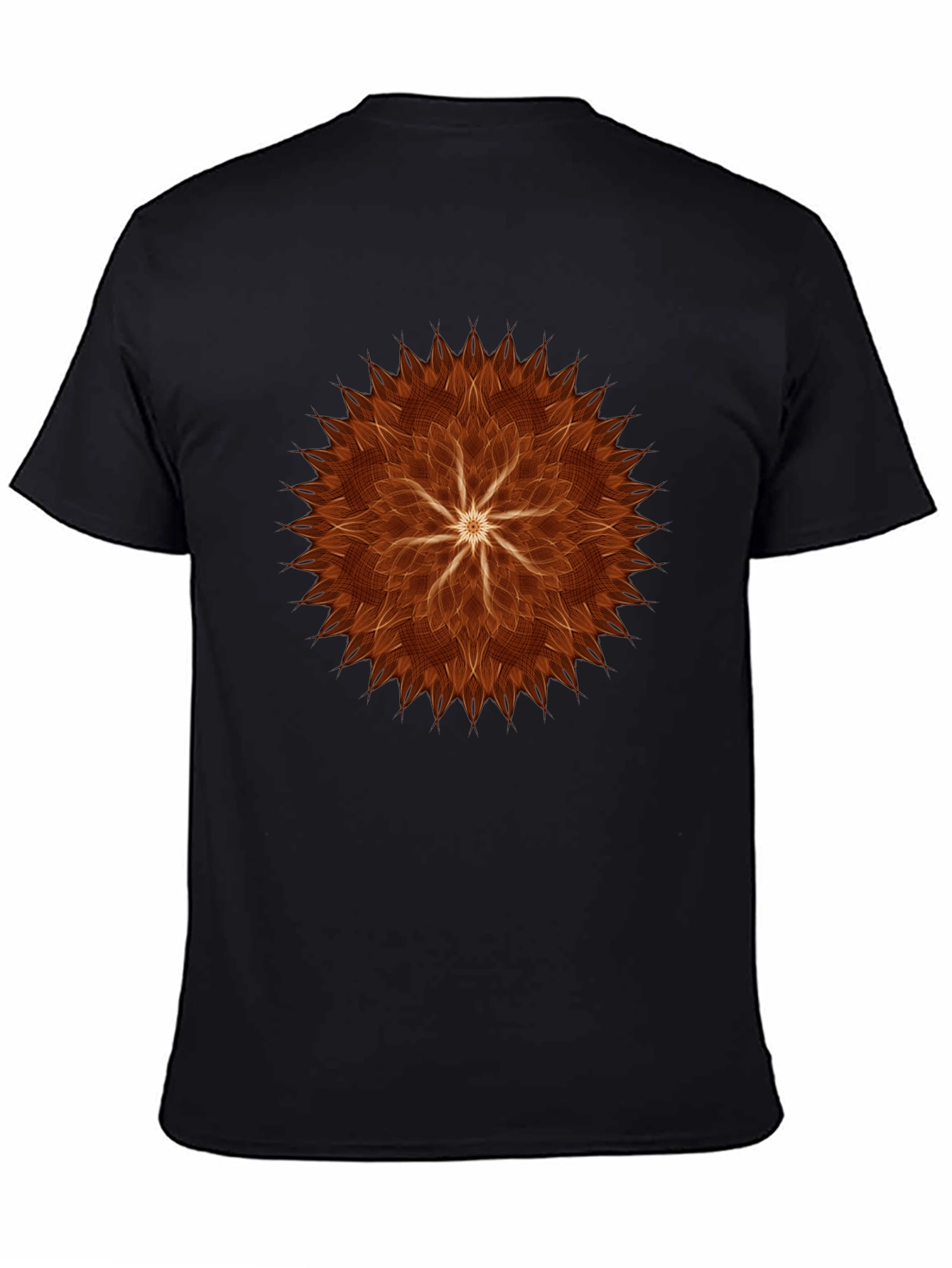Abstract Flower Graphic Tee - Black