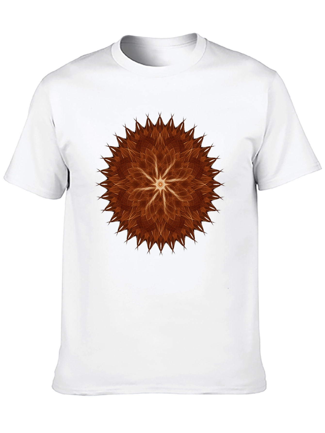 Abstract Flower Graphic Tee - Black