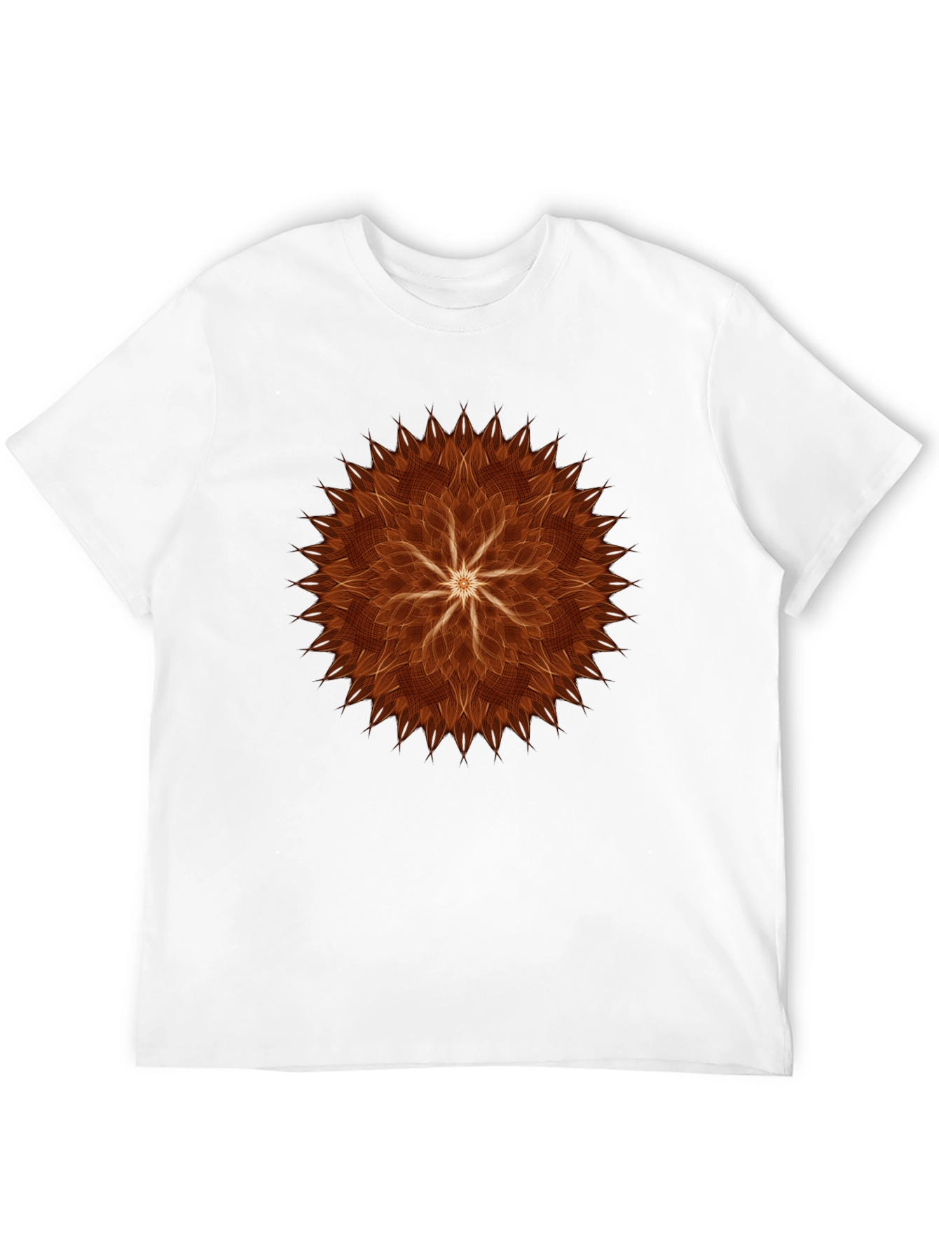 Abstract Flower Graphic Tee - Black