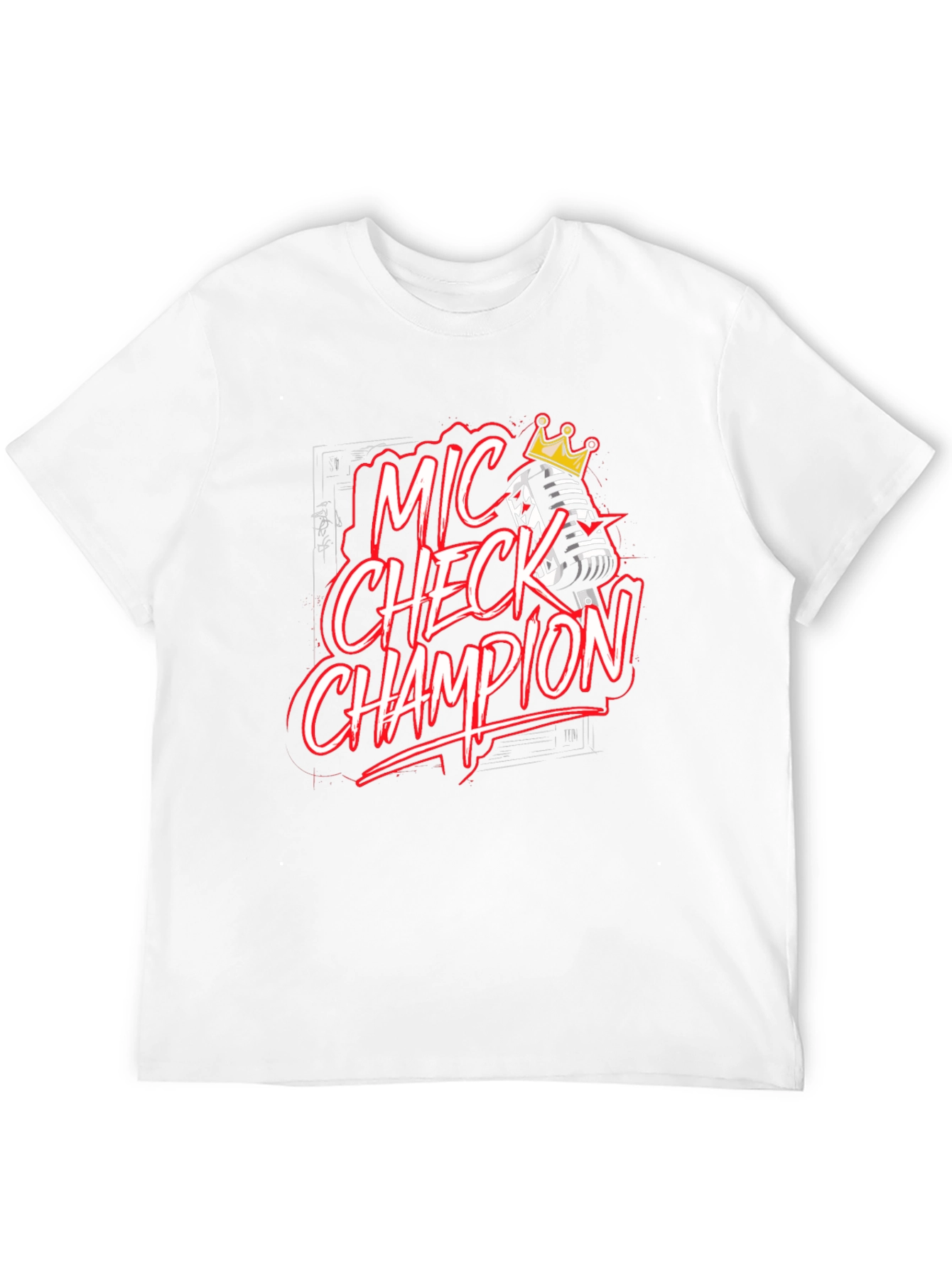 Mic Check Champion Black Graphic Tee