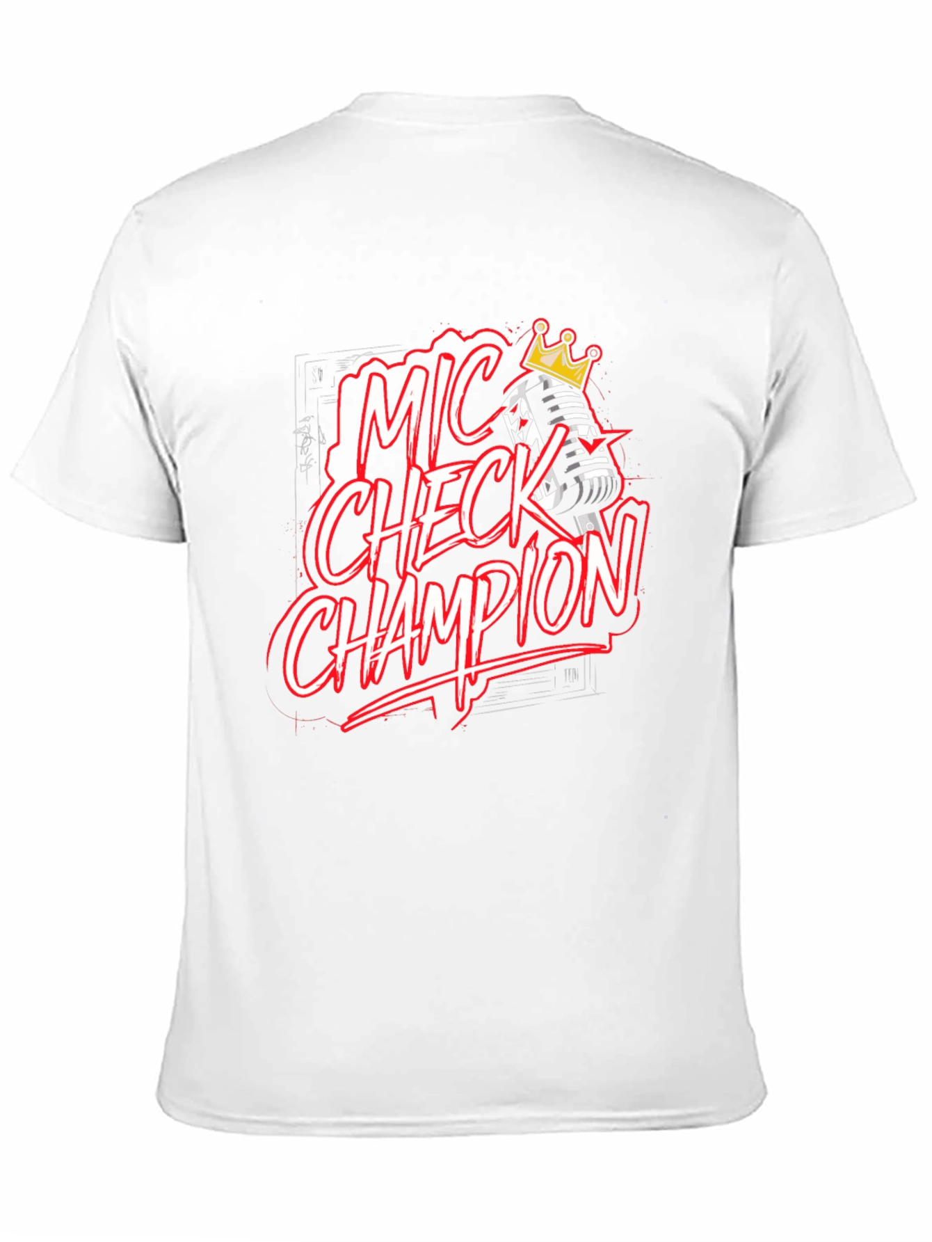 Mic Check Champion Black Graphic Tee
