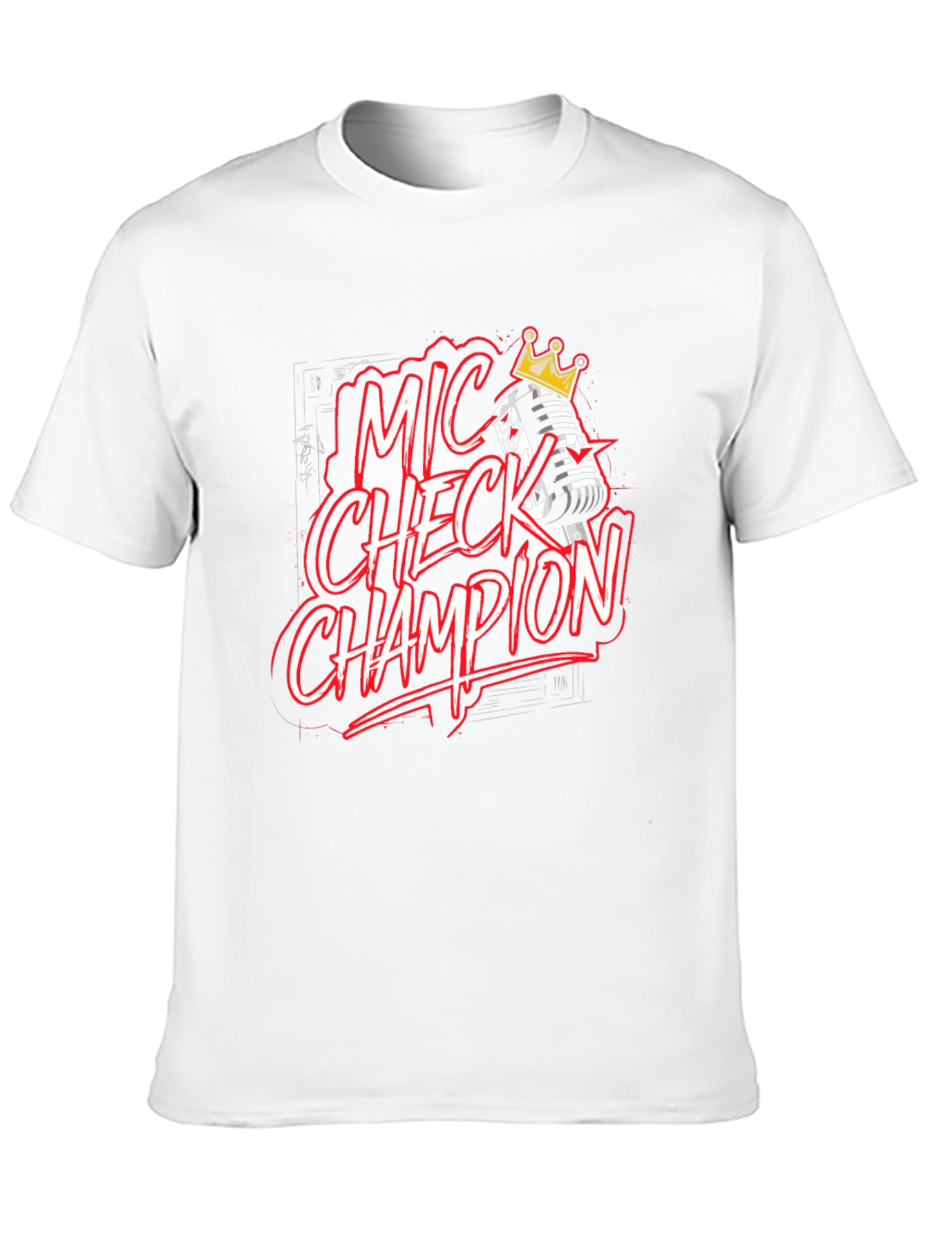 Mic Check Champion Black Graphic Tee