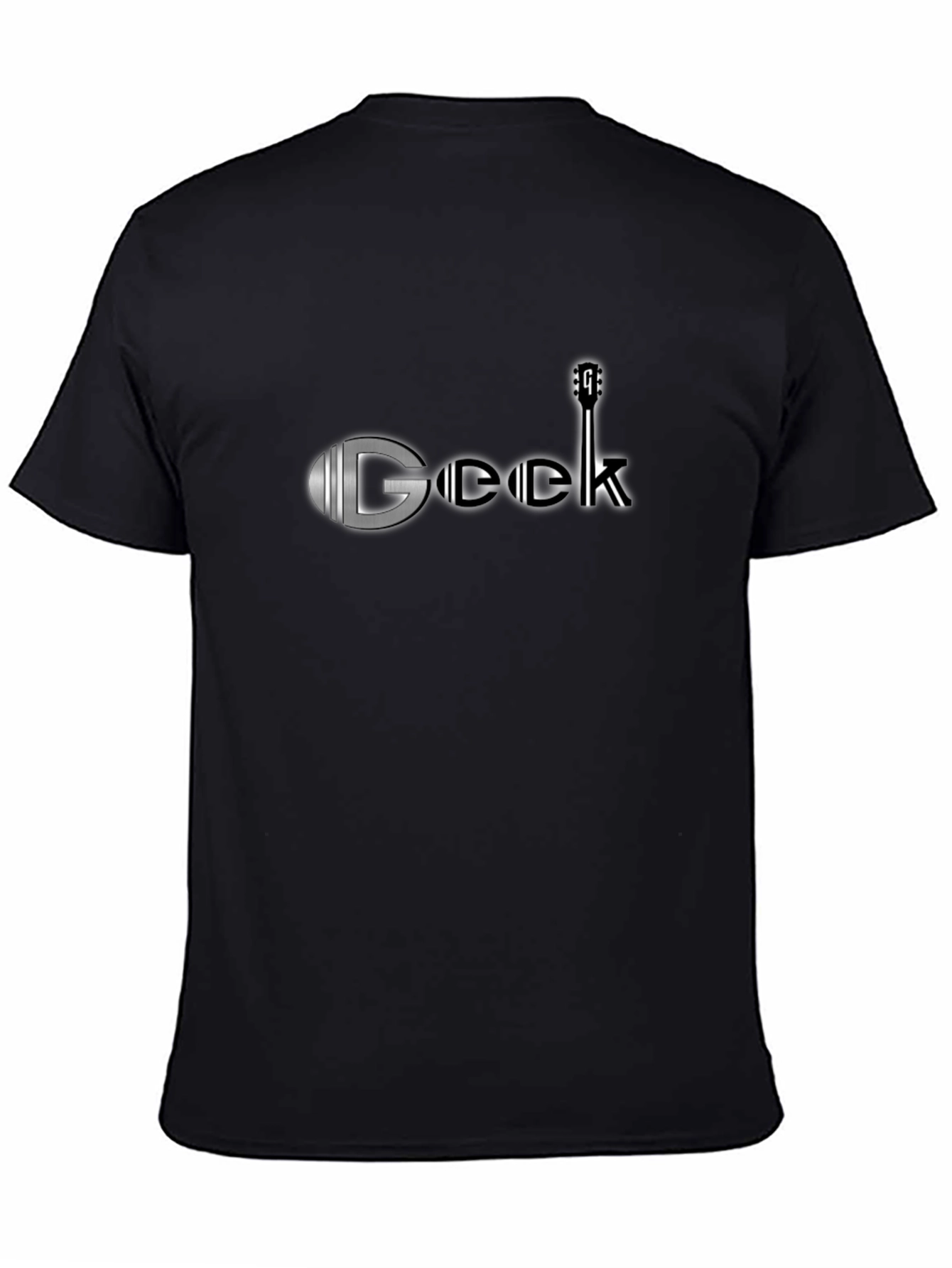 Geek Guitar T-Shirt - Black Cotton Blend