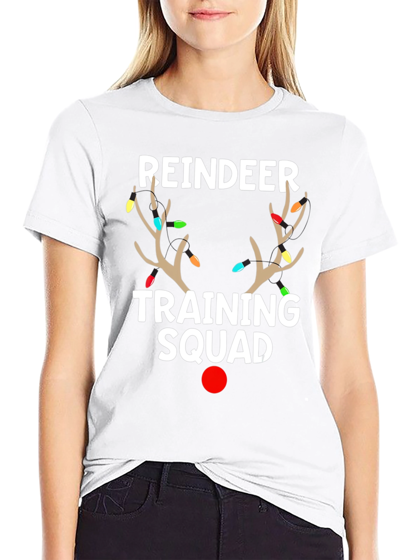 Reindeer Training Squad Christmas Graphic Tee