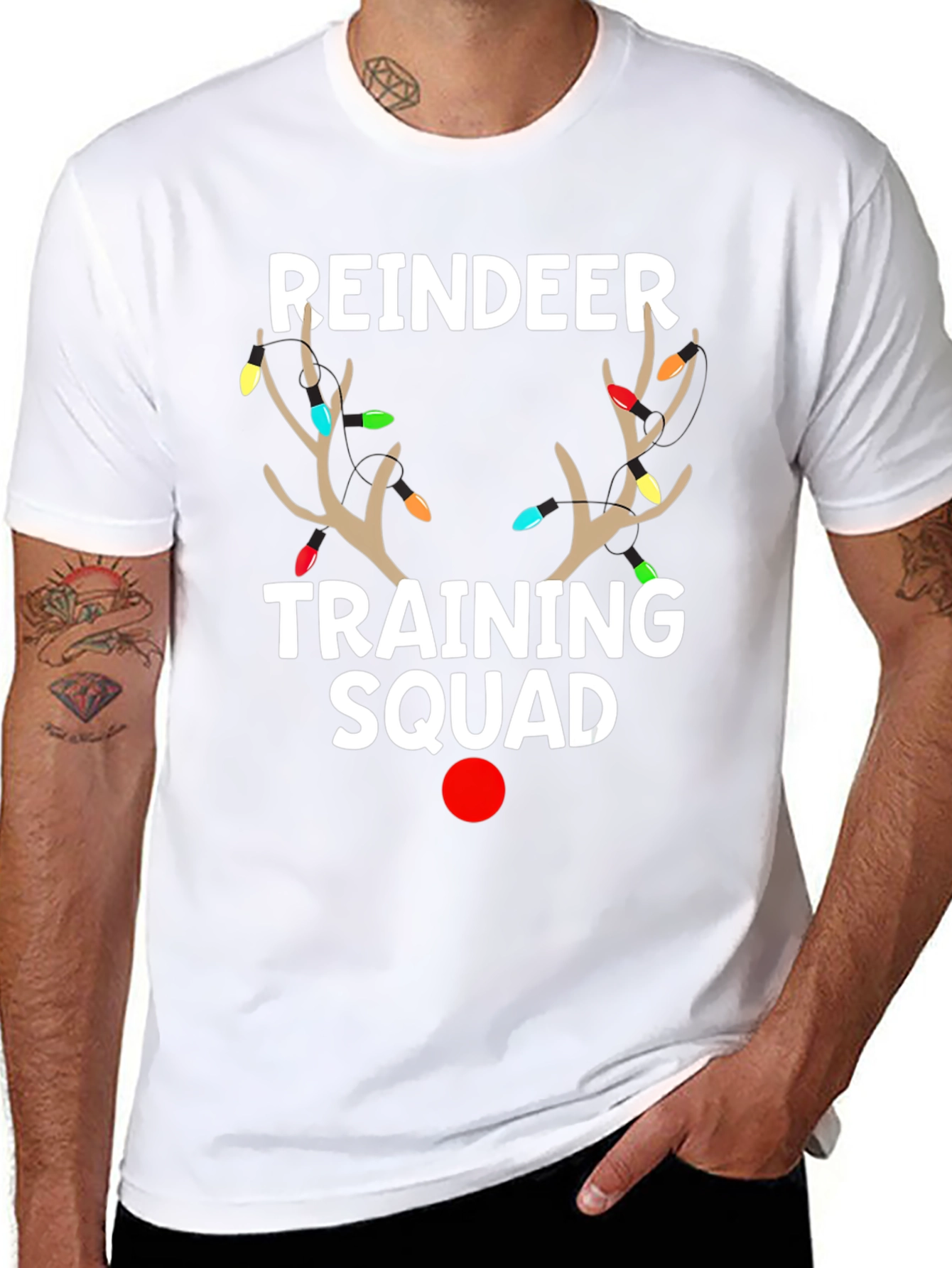 Reindeer Training Squad Christmas Graphic Tee