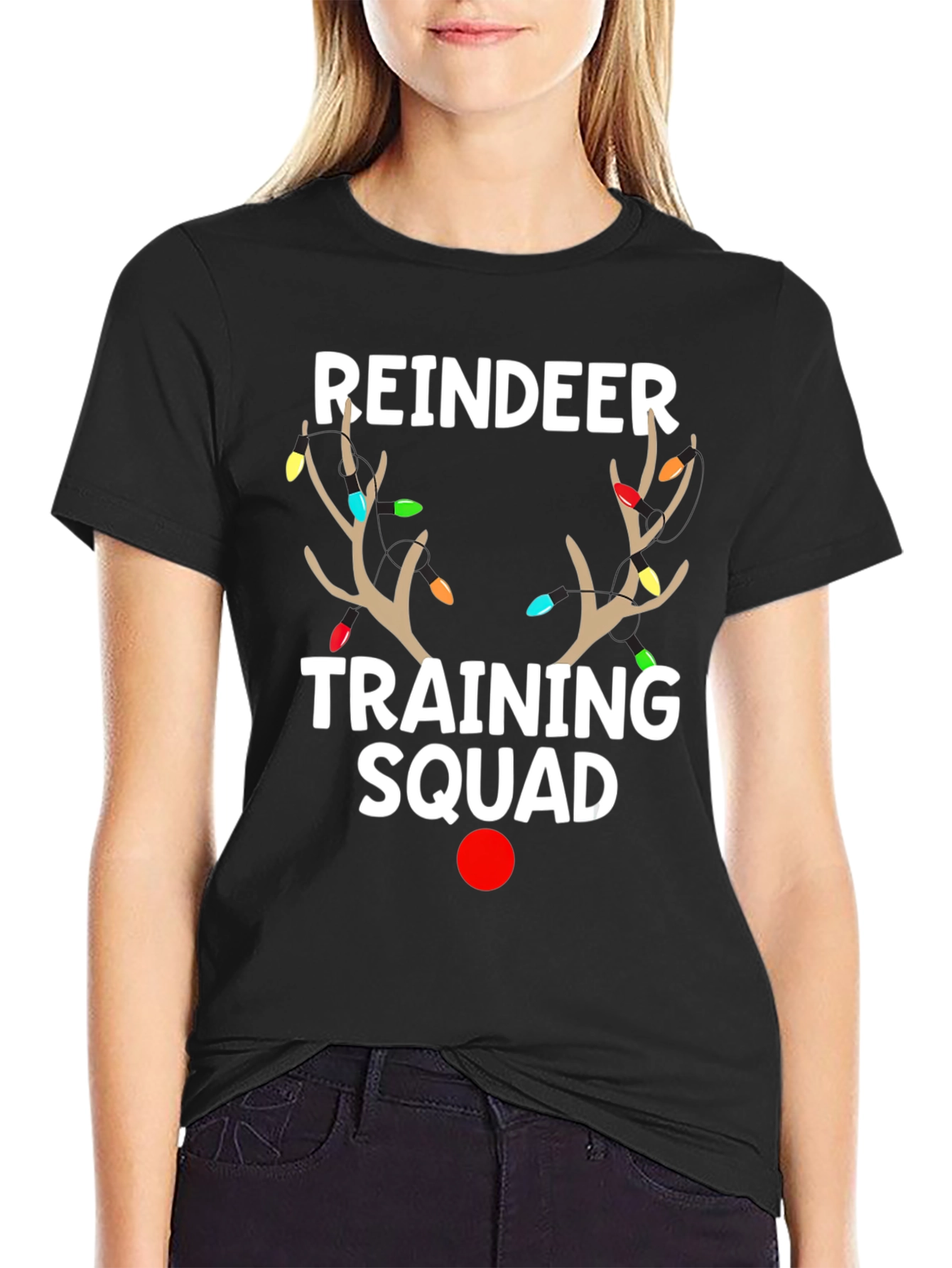 Reindeer Training Squad Christmas Graphic Tee