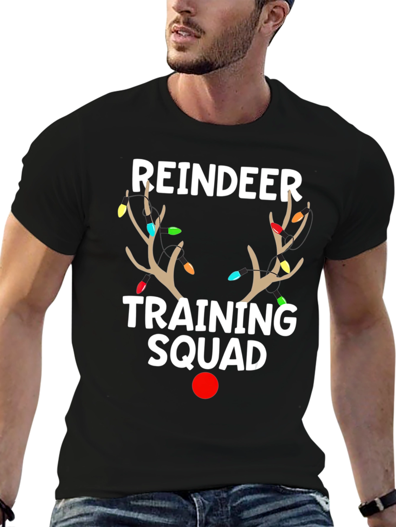 Reindeer Training Squad Christmas Graphic Tee