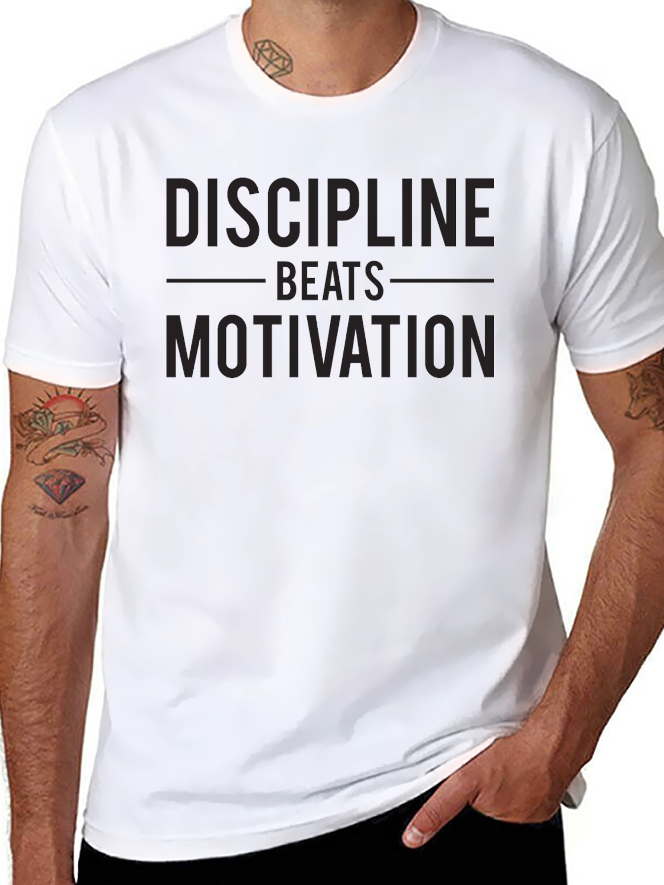 Discipline Beats Motivation Graphic Tee