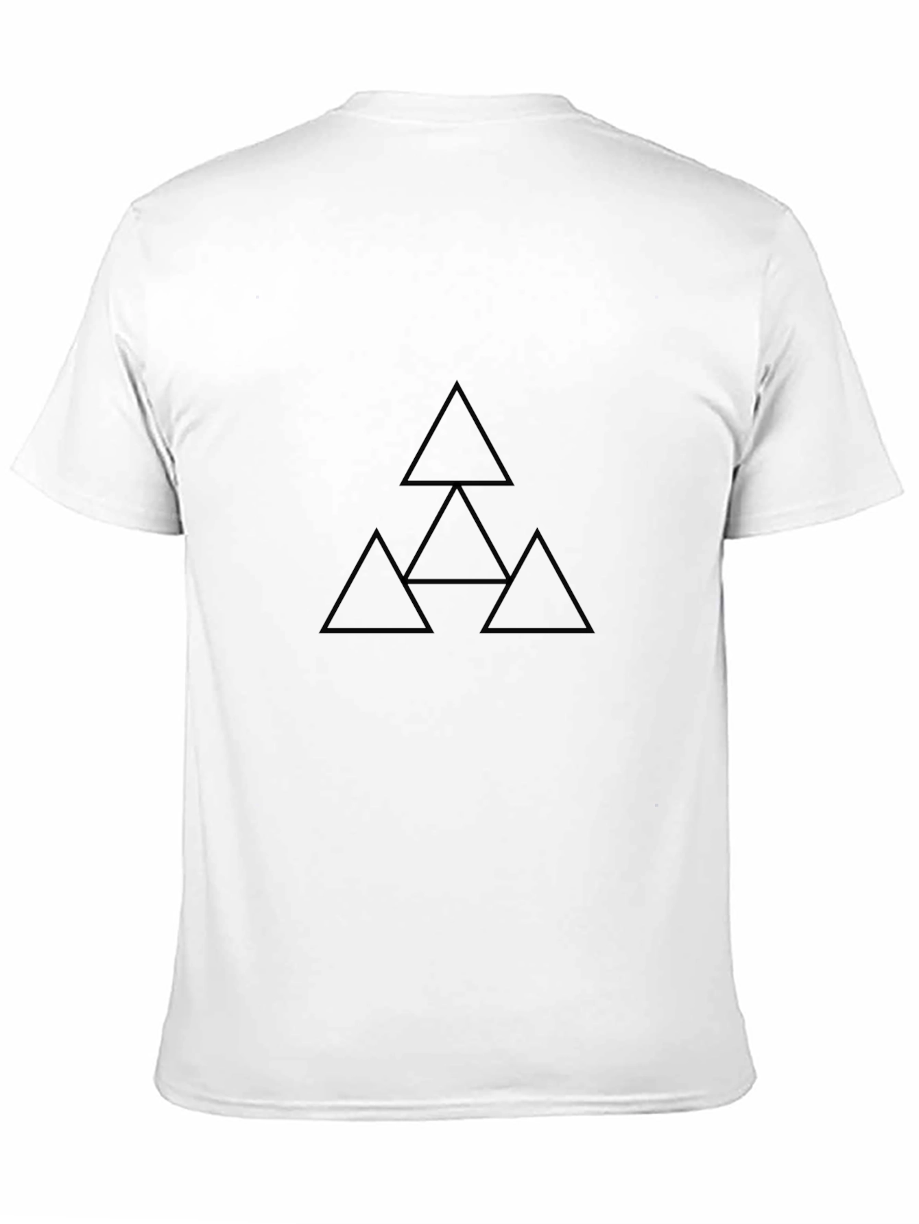 Geometric Triangle Graphic T-Shirt - Black