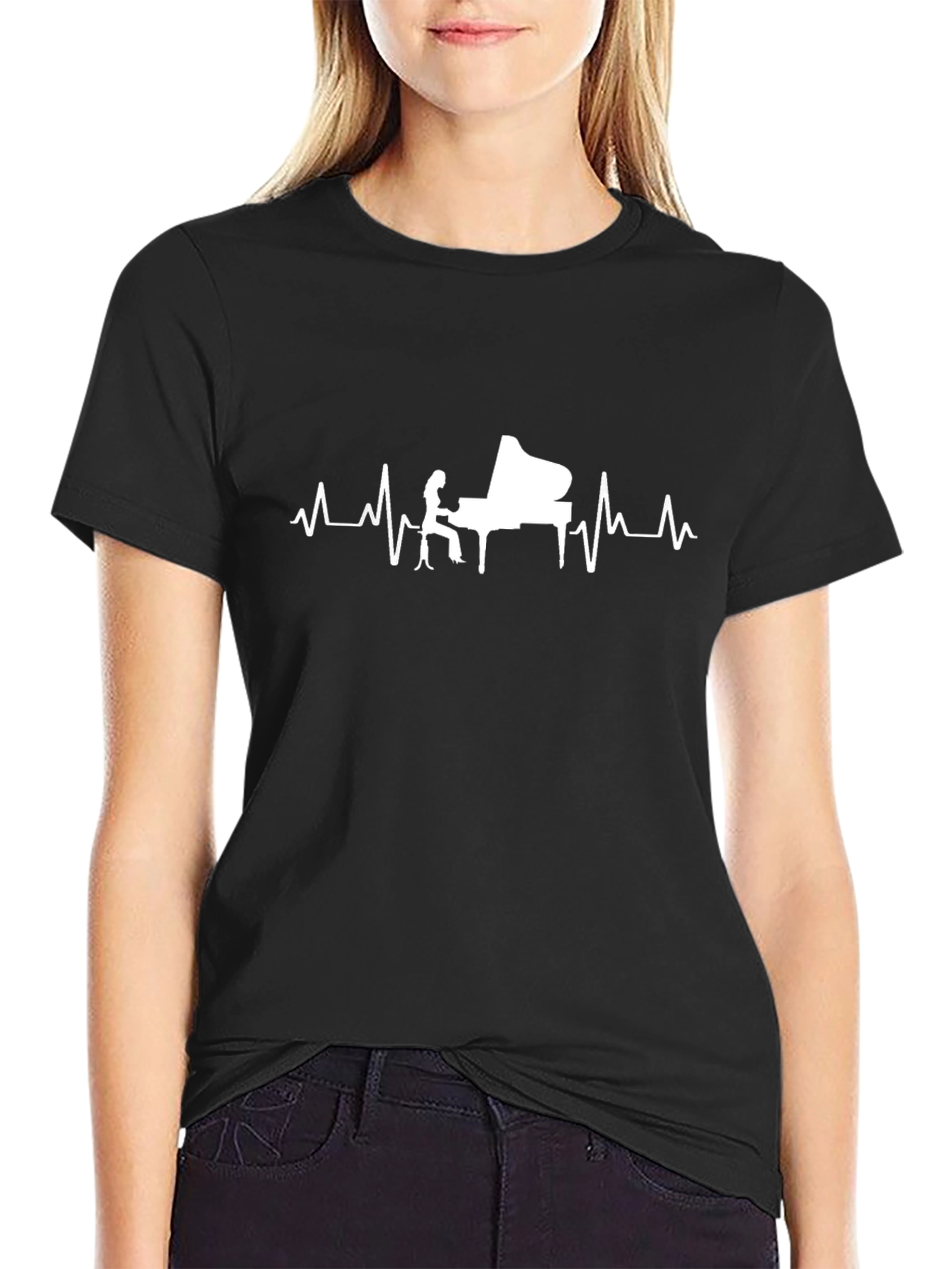 Piano Heartbeat T-Shirt - Musicians Tee