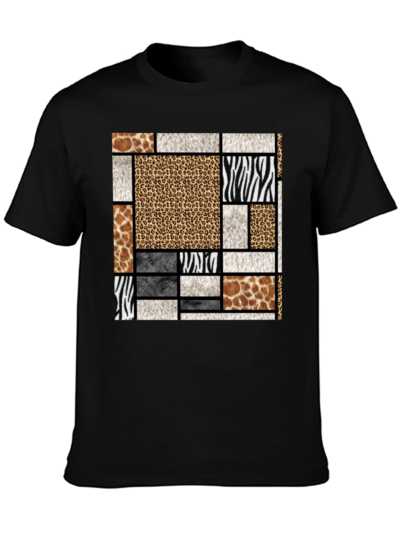 Animal Print Block Graphic Tee