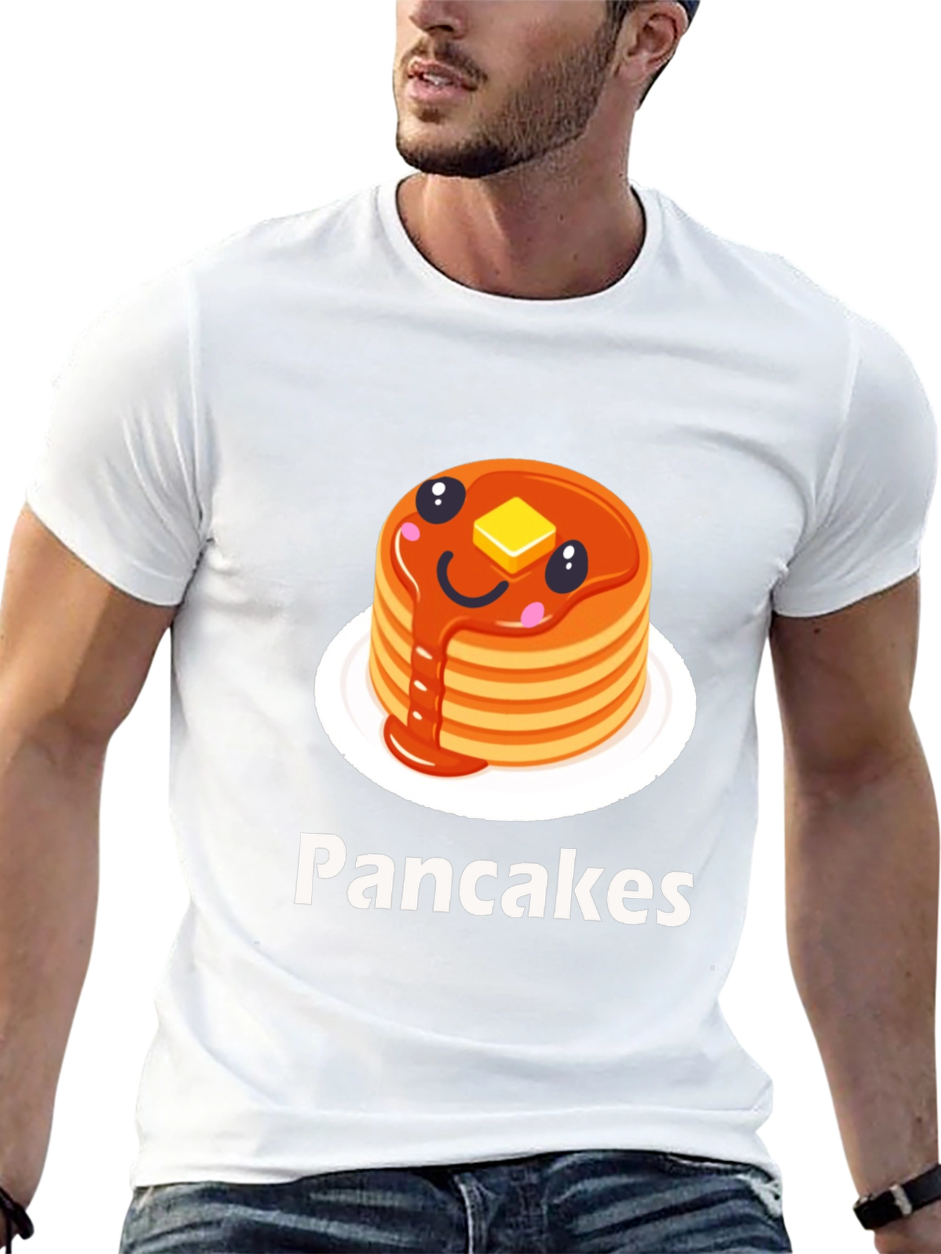 Pancake Stack Graphic Tee - Breakfast Lovers T-Shirt