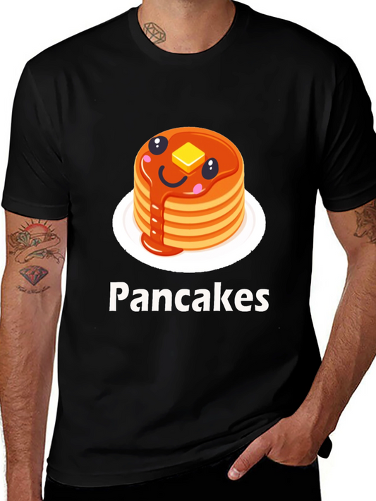 Pancake Stack Graphic Tee - Breakfast Lovers T-Shirt