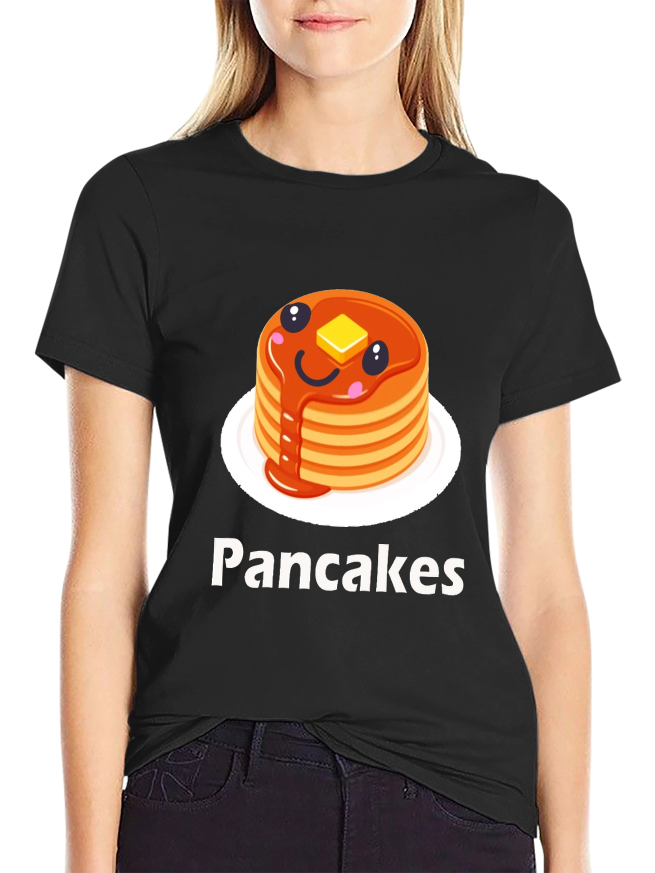 Pancake Stack Graphic Tee - Breakfast Lovers T-Shirt