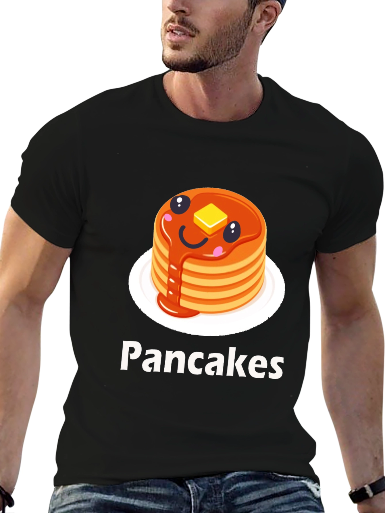 Pancake Stack Graphic Tee - Breakfast Lovers T-Shirt