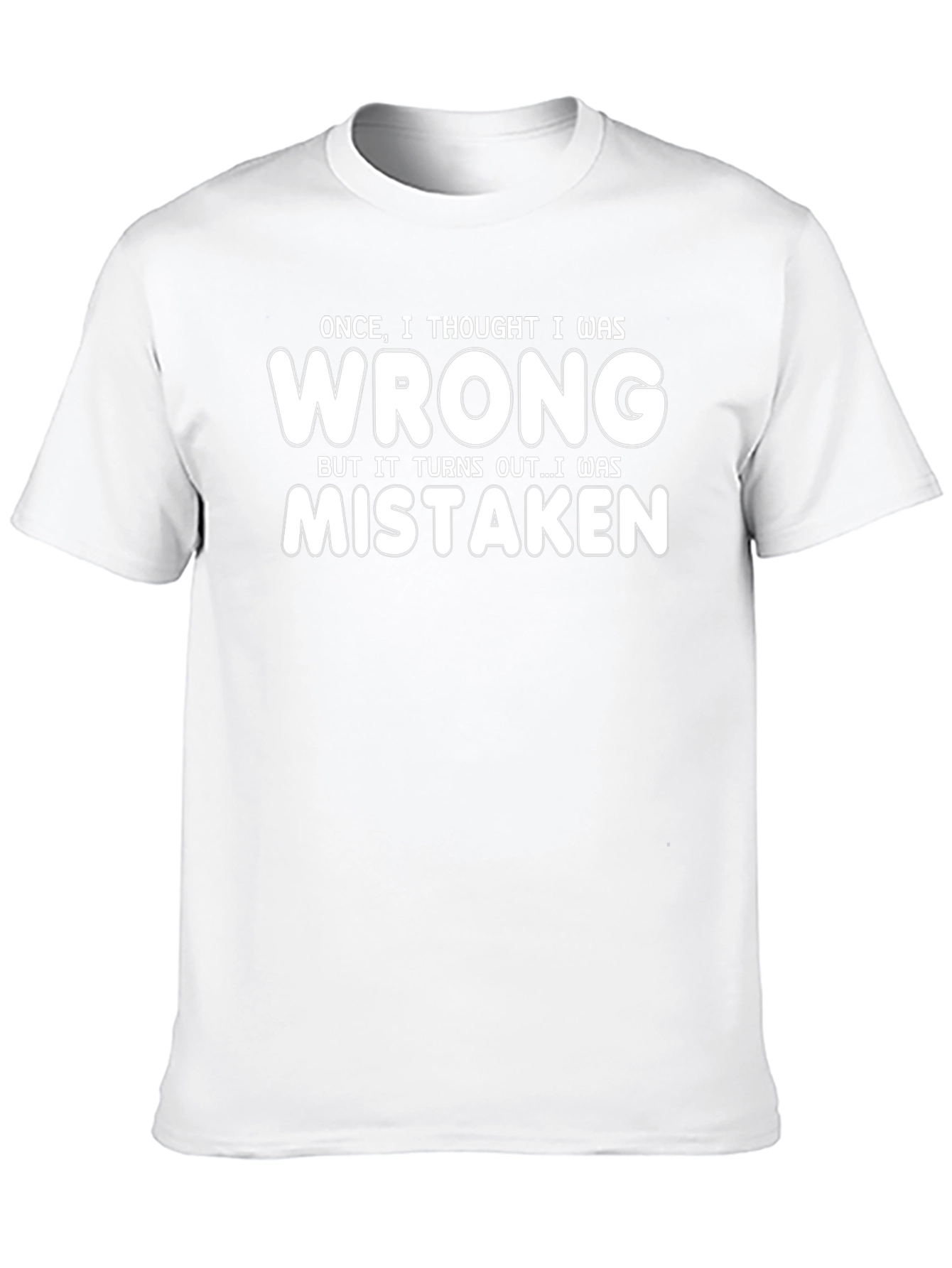 Funny Wrong Graphic Tee - Black Cotton T-Shirt