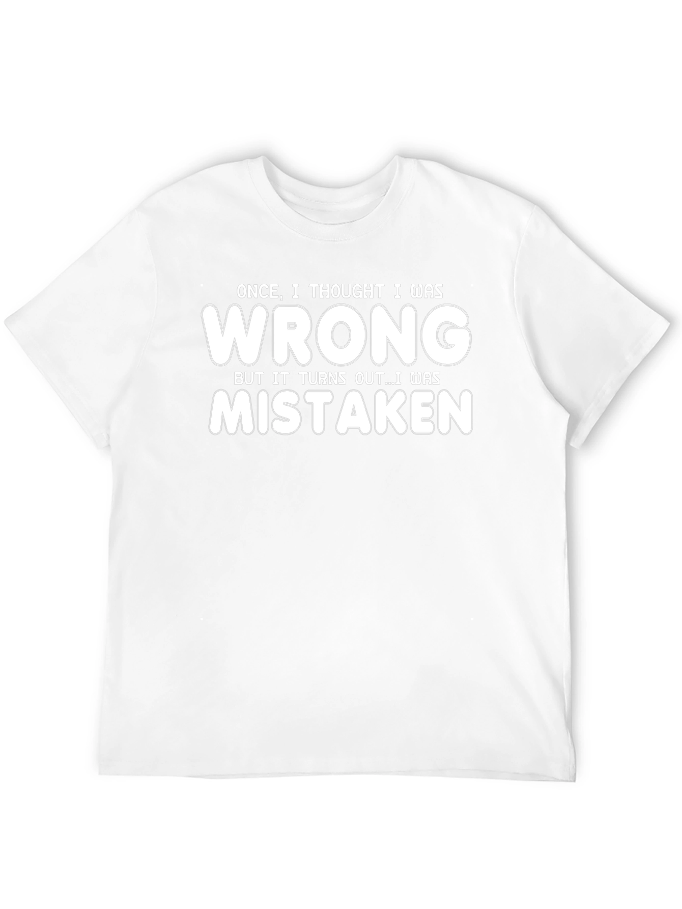 Funny Wrong Graphic Tee - Black Cotton T-Shirt