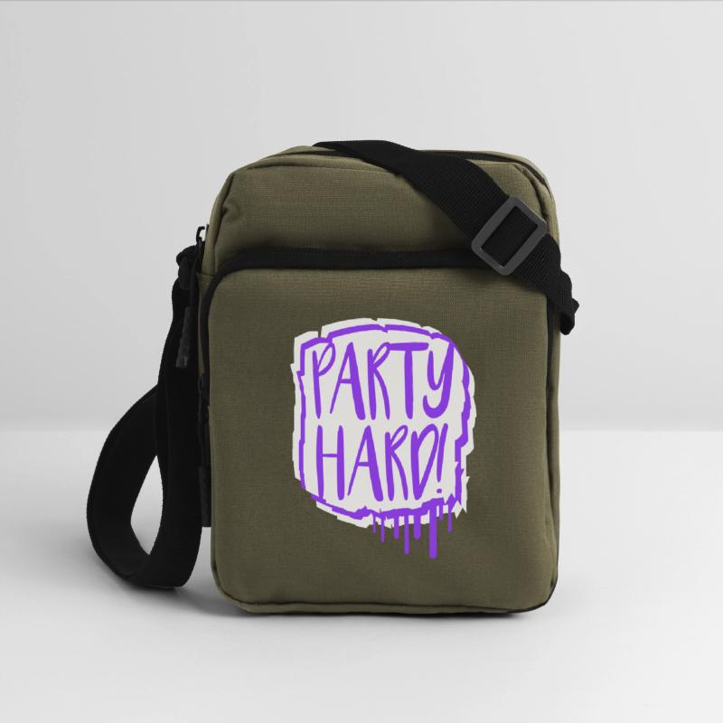 Party Hard Graffiti Spray Drops Stamp Text Slogan