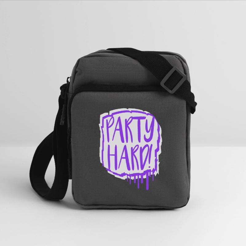Party Hard Graffiti Spray Drops Stamp Text Slogan