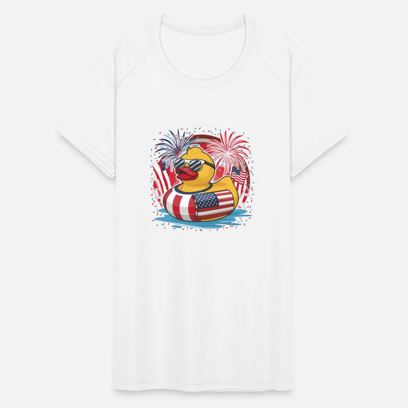 Patriotic Rubber Ducky with American Flag for a