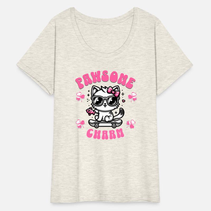Pawsome Charm: Adorable Cat Jewelry Tee