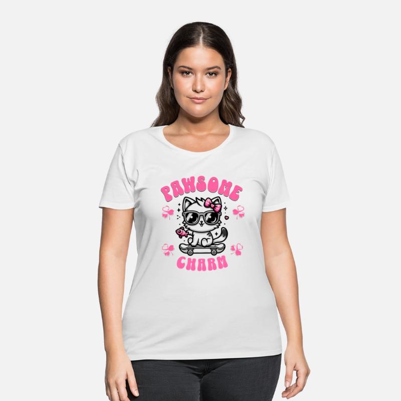 Pawsome Charm: Adorable Cat Jewelry Tee