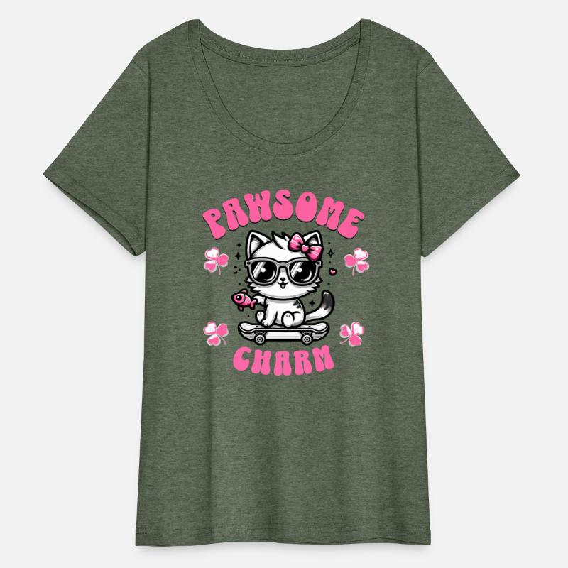 Pawsome Charm: Adorable Cat Jewelry Tee