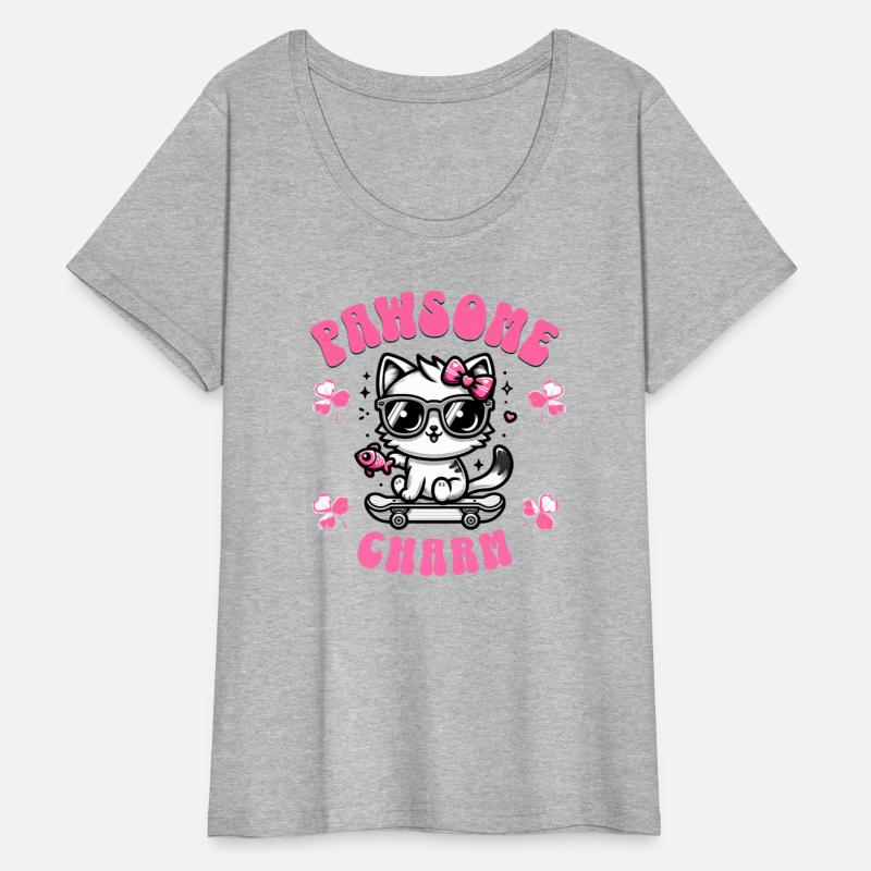 Pawsome Charm: Adorable Cat Jewelry Tee