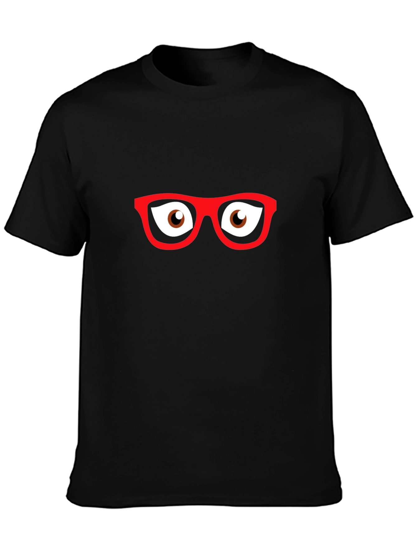 Funny Eyeglasses Graphic Black T-Shirt