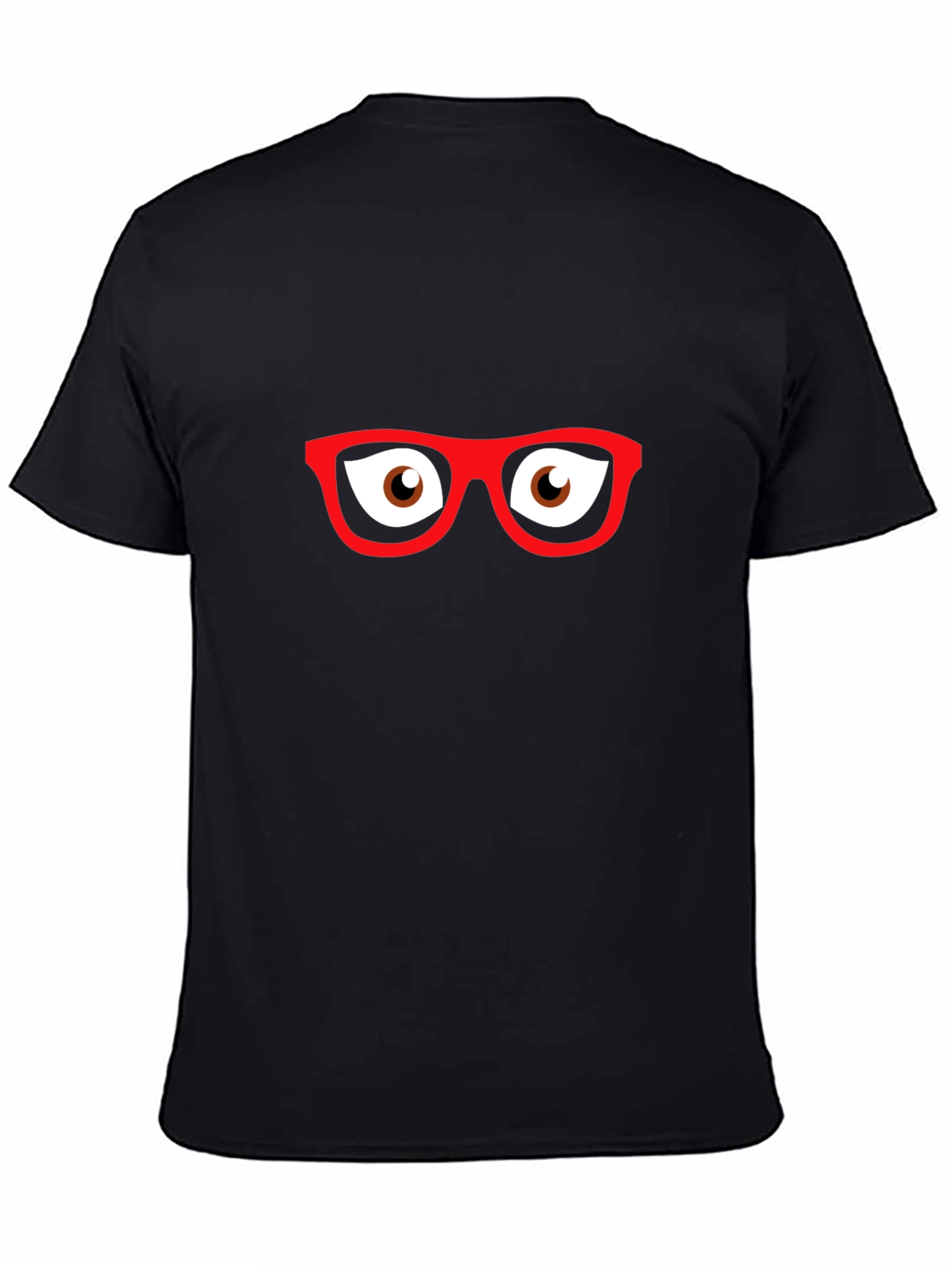 Funny Eyeglasses Graphic Black T-Shirt