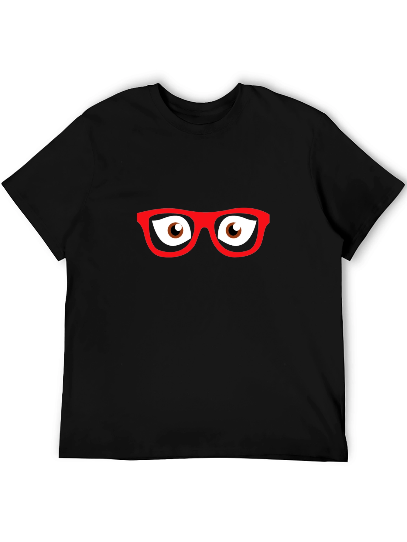 Funny Eyeglasses Graphic Black T-Shirt