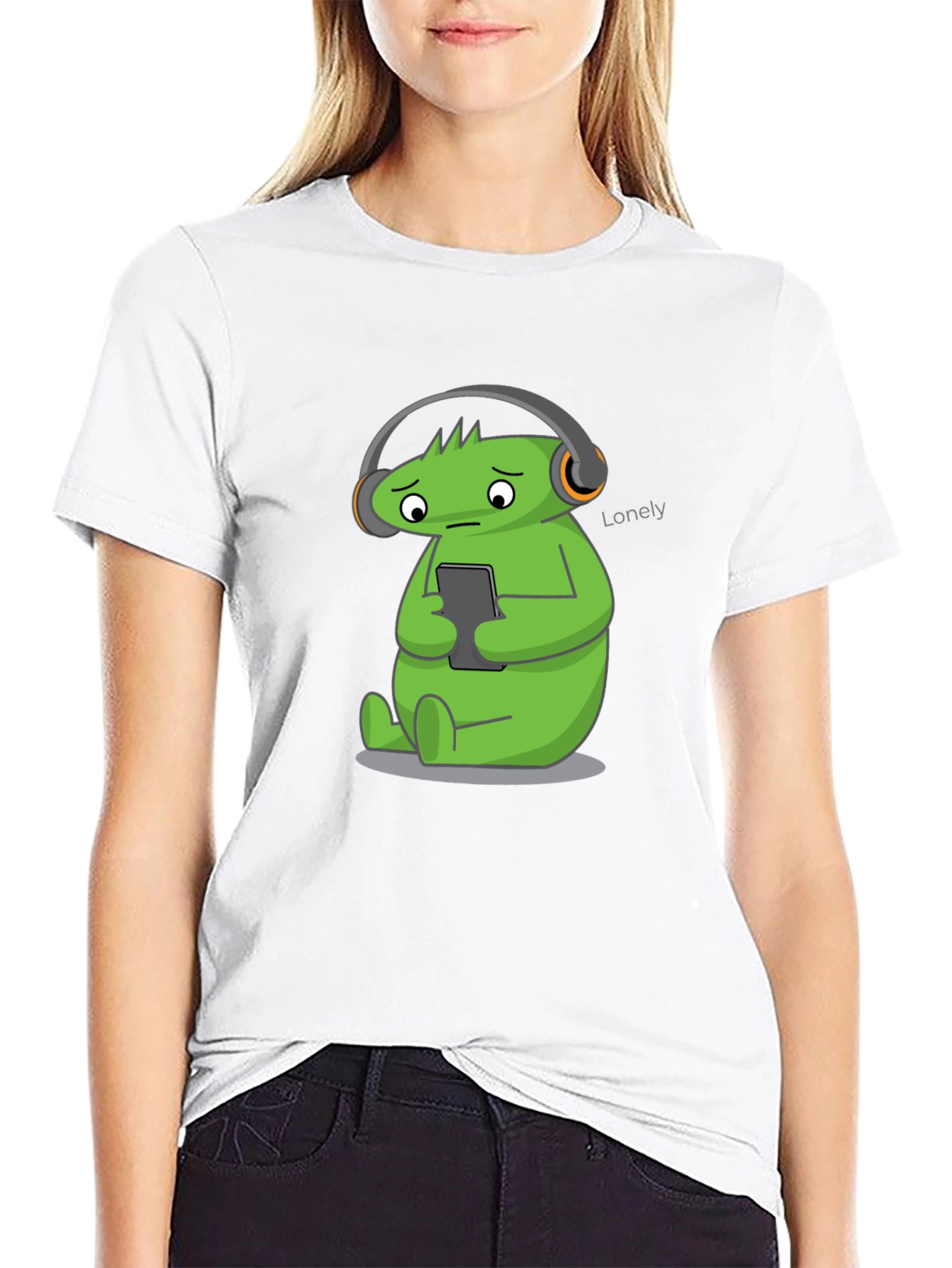 Lonely Green Monster Graphic Tee