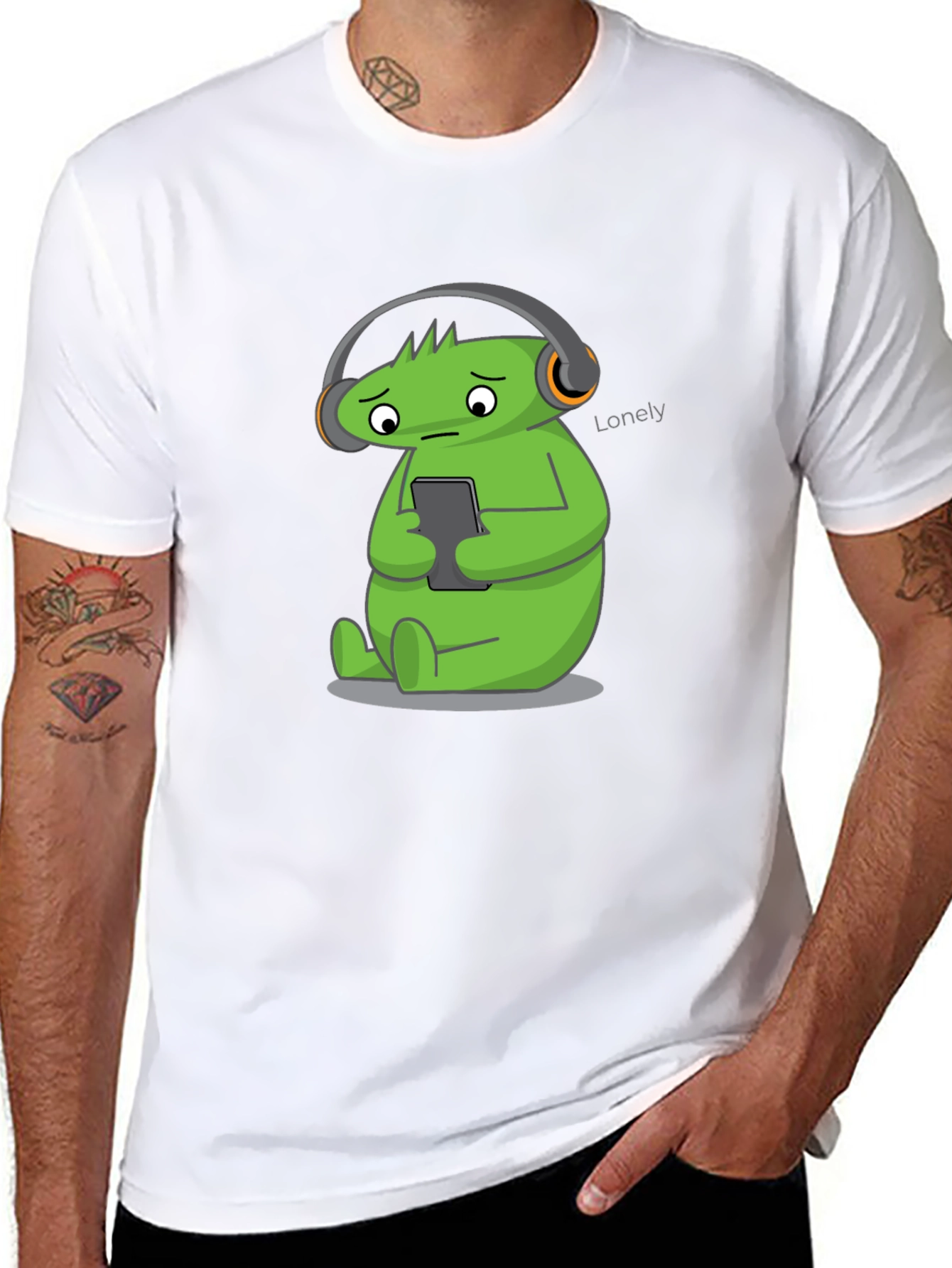 Lonely Green Monster Graphic Tee