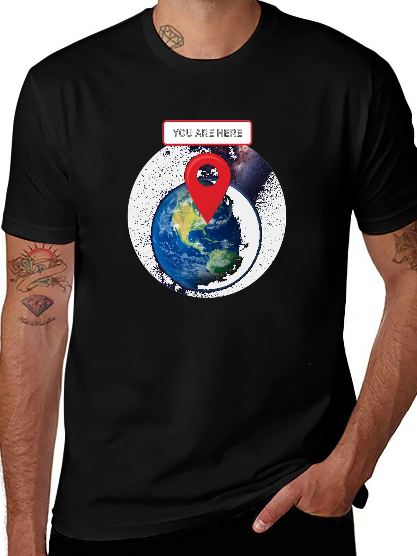 You Are Here Earth Graphic T-Shirt