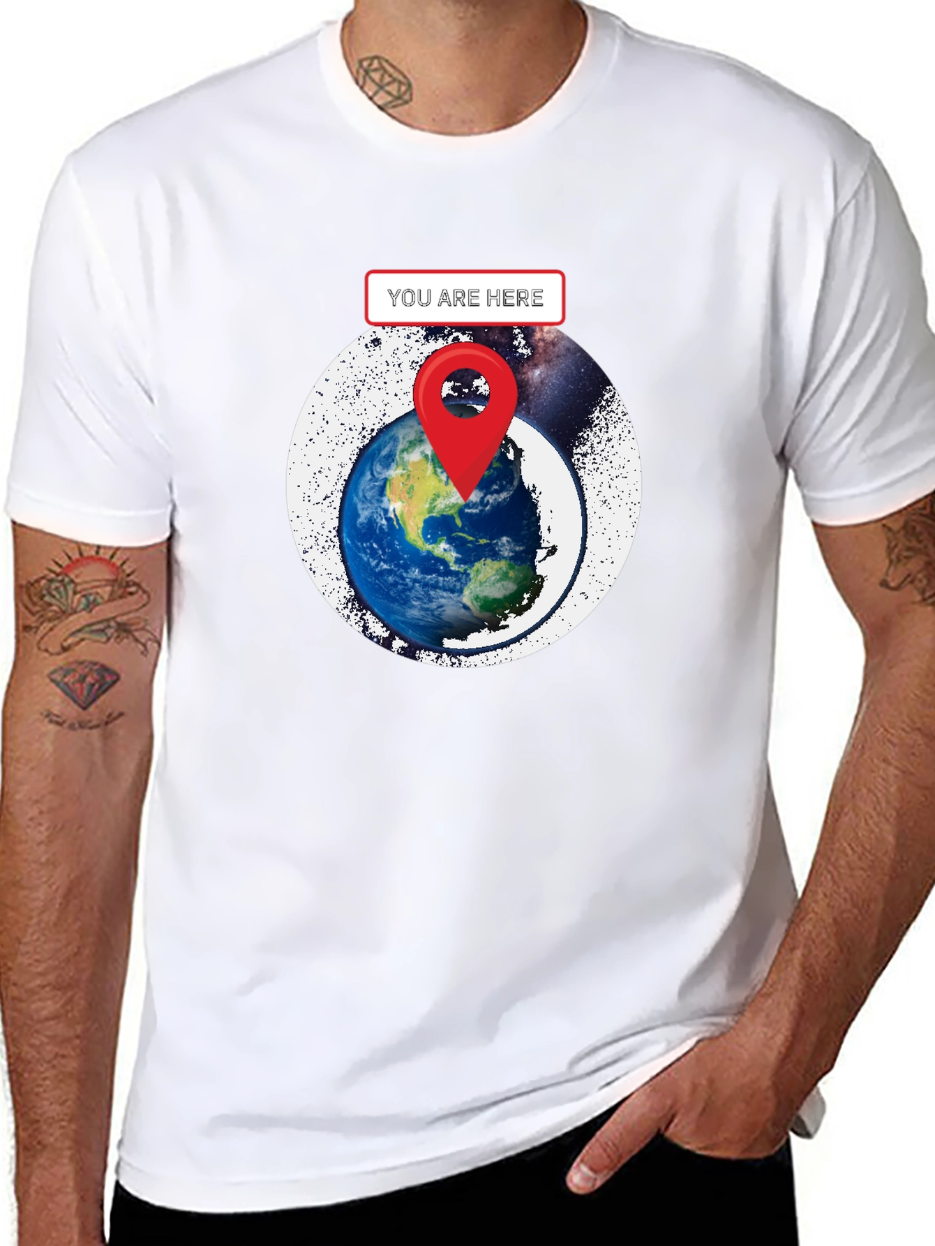 You Are Here Earth Graphic T-Shirt