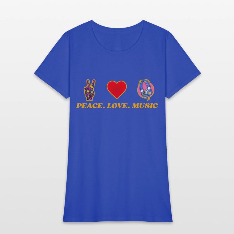 Peace Love Music yellow texted