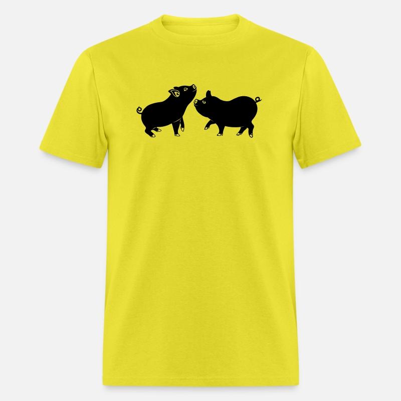 Pig emblem of two pigs